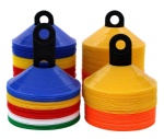 50 Agility Cones Pylons Disc Cones Perfect for Soccer Football Training